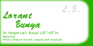 lorant bunya business card